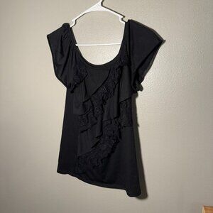 Candy Rain flowy top - black